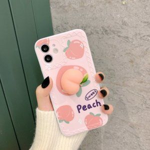 Apple 12pro cute three-dimensional multiple peach